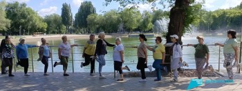 Делимся с вами фото и расписанием тренировок по общефизической подготовке и скандинавской ходьбе